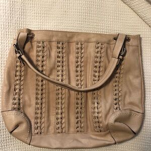 Big Buddha Double Strap Tan Tote